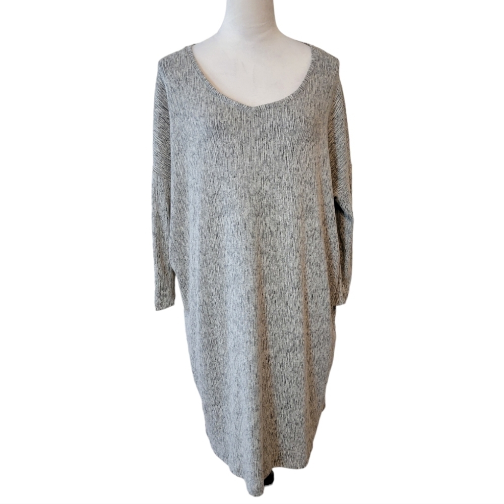 PureJill by J. Jill Marled Knit 3/4 Sleeve Shift Dress Size‎ Large